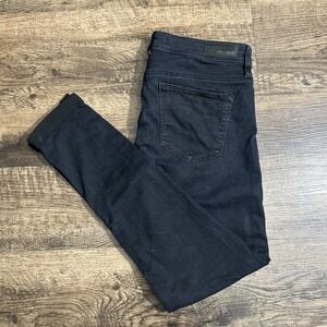 Mavi Gold Skinny Jeans Women's 27 Black Denim Cotton Blend Stretch Cuffed Preppy